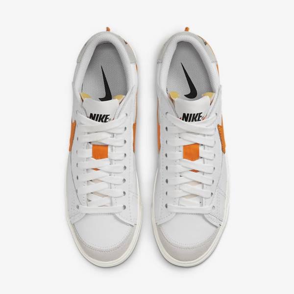 Nike Blazer Low 77 Jumbo Sneakers Herren Weiß Grau Orange | NK621TXO