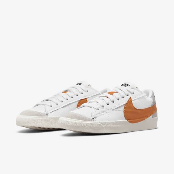 Nike Blazer Low 77 Jumbo Sneakers Herren Weiß Grau Orange | NK621TXO