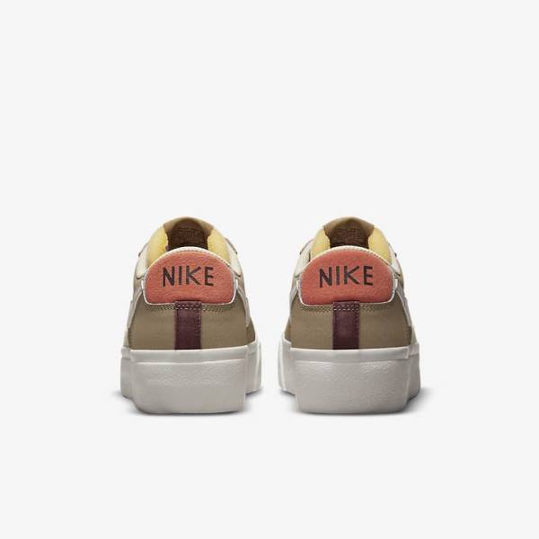 Nike Blazer Low Plattform SP Sneakers Damen Khaki Hellbeige | NK784QJS