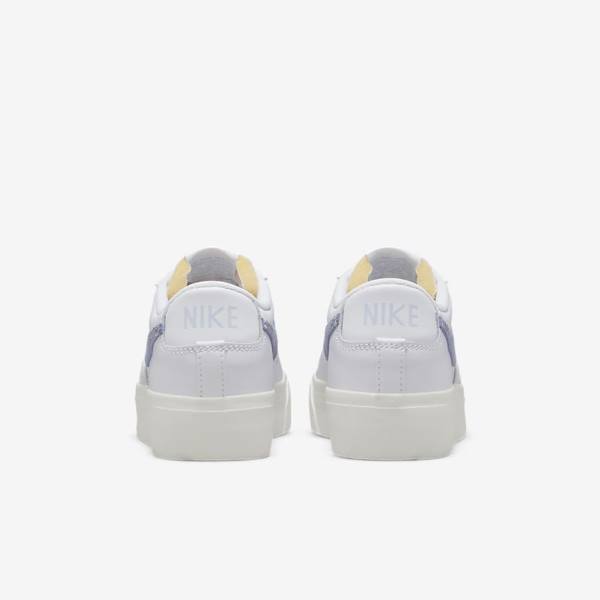 Nike Blazer Low Plattform Sneakers Damen Weiß Hellblau | NK041JWU