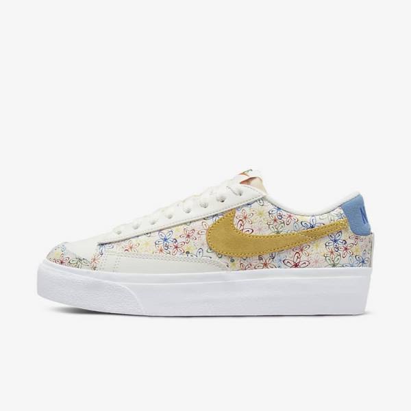 Nike Blazer Low Plattform Sneakers Damen Königsblau Blau | NK073DQK