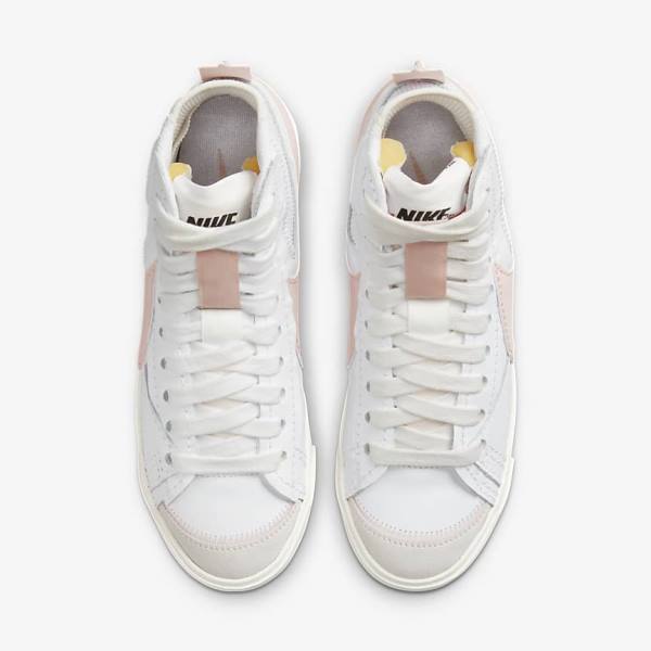 Nike Blazer Mid 77 Jumbo Sneakers Damen Weiß Rosa | NK192YDU