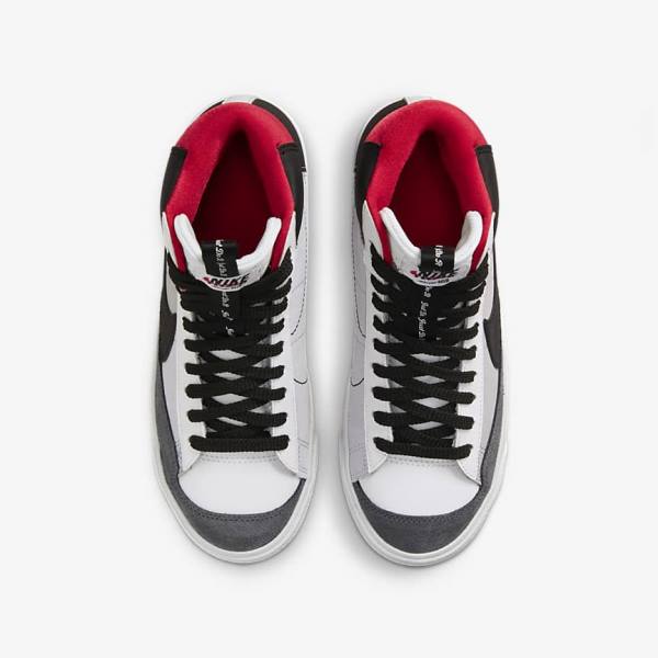 Nike Blazer Mid 77 SE Dance Older Sneakers Kinder Weiß Rot Hellgrau Schwarz | NK042CBP