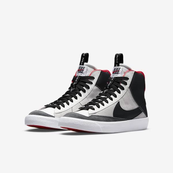 Nike Blazer Mid 77 SE Dance Older Sneakers Kinder Weiß Rot Hellgrau Schwarz | NK042CBP