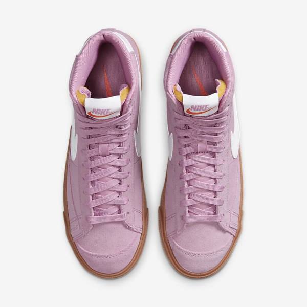 Nike Blazer Mid 77 Sneakers Damen Rosa Braun Orange Weiß | NK603EBK