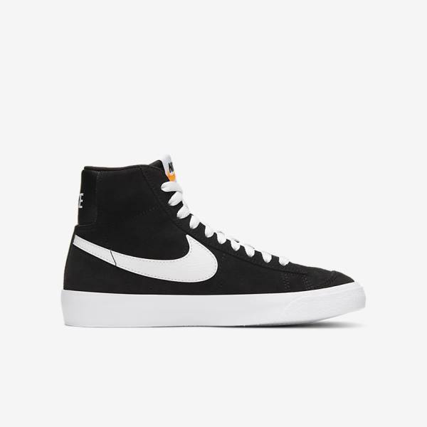 Nike Blazer Mid 77 Wildleder Older Sneakers Kinder Schwarz Orange Weiß | NK721AKF