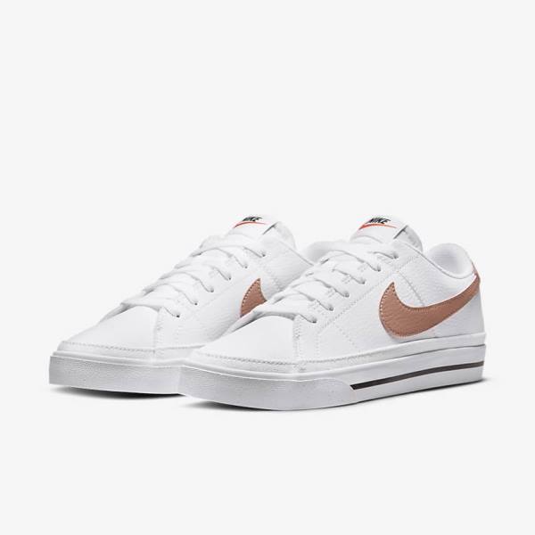 Nike Court Legacy Next Nature Sneakers Damen Weiß Orange Schwarz Rosa | NK805XJM