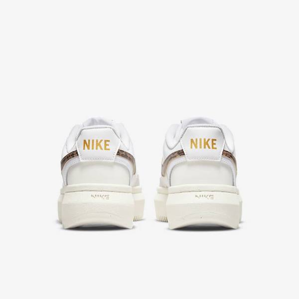 Nike Court Vision Alta Sneakers Damen Weiß Hellbeige Braun | NK872CVY