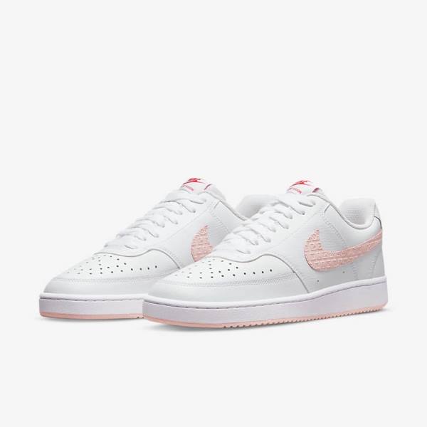 Nike Court Vision LO Sneakers Damen Weiß Rot | NK590FKD