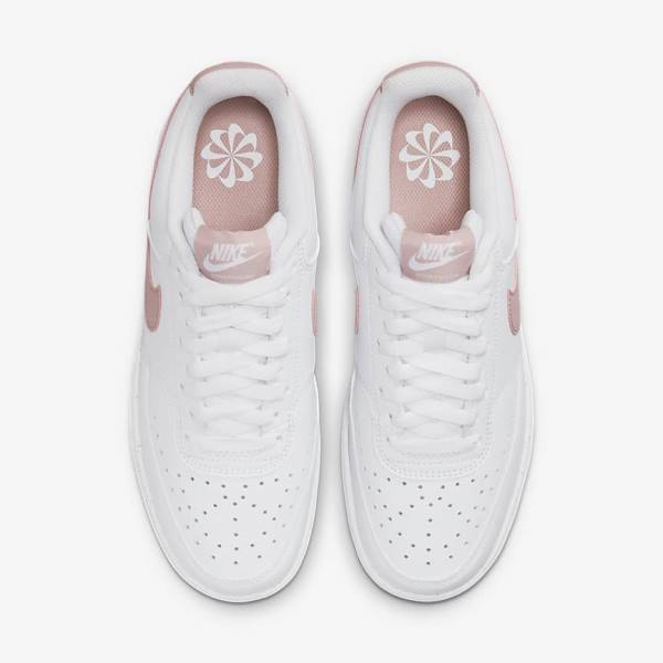 Nike Court Vision Low Next Nature Sneakers Damen Weiß Rosa | NK023HTO