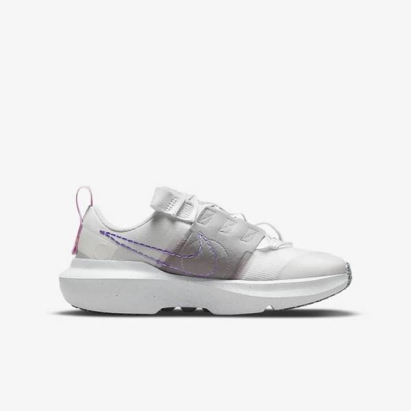 Nike Crater Impact Older Sneakers Kinder Weiß Grau Rosa Lila | NK487ANW