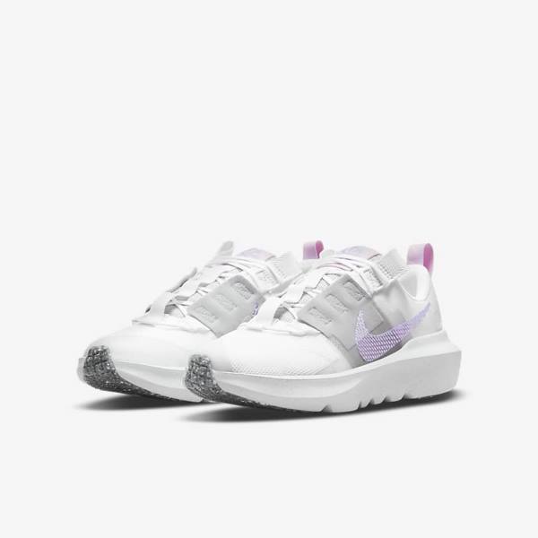 Nike Crater Impact Older Sneakers Kinder Weiß Grau Rosa Lila | NK487ANW