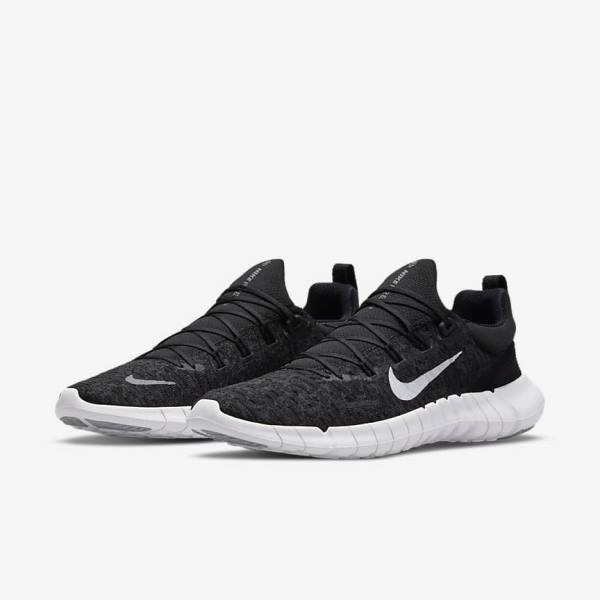 Nike Free Run 5.0 Straßen Laufschuhe Herren Schwarz | NK732YFU