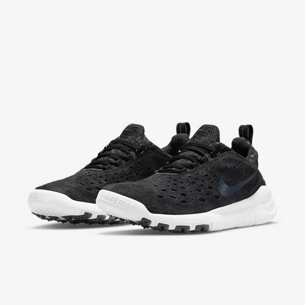 Nike Free Run Trail Sneakers Herren Schwarz Weiß Dunkelgrau | NK640DRX