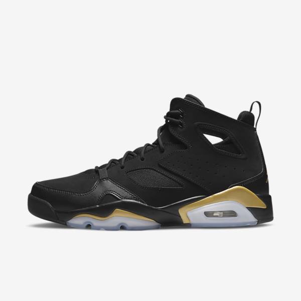 Nike Jordan Flight Club 91 Sneakers Herren Schwarz Metal Gold | NK145YSL