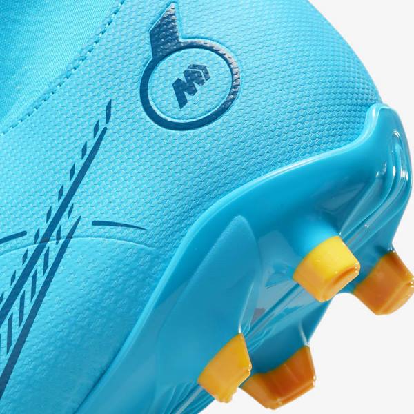 Nike Jr. Mercurial Superfly 8 Club MG Older Multi-Ground Fußballschuhe Kinder Blau Orange | NK429ZAJ