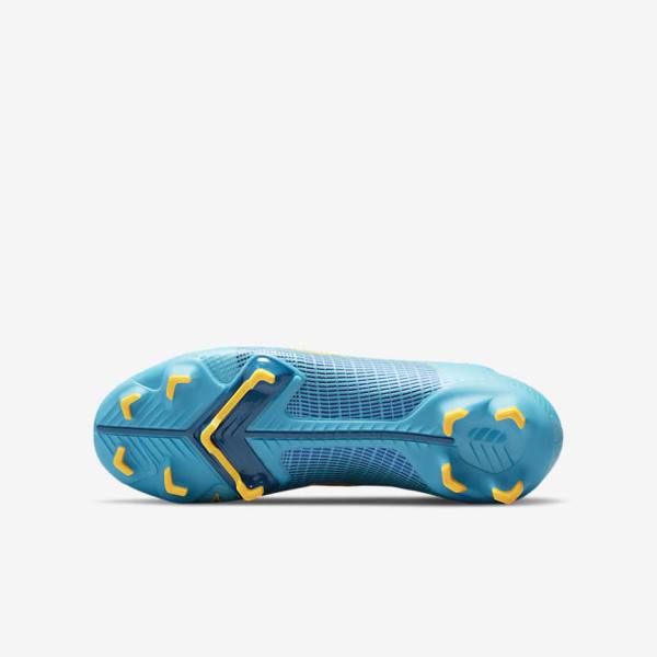 Nike Jr. Mercurial Superfly 8 Pro FG Younger and Older Firm-Grounds Fußballschuhe Kinder Blau Orange | NK502HKL