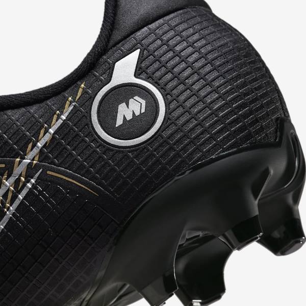 Nike Jr. Mercurial Vapor 14 Academy MG Older Multi-Ground Fußballschuhe Kinder Schwarz Metal Silber Grau Metal Gold | NK184GWK