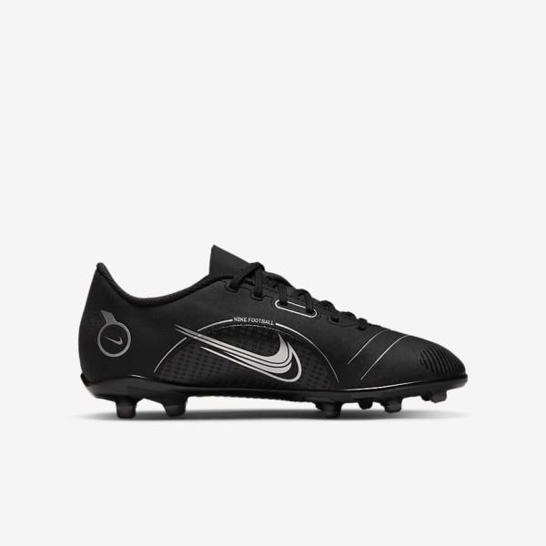 Nike Jr. Mercurial Vapor 14 Club MG Older Multi-Ground Fußballschuhe Kinder Schwarz Grau Metal Silber | NK054VSY