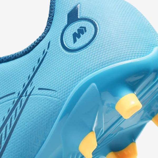 Nike Jr. Mercurial Vapor 14 Club MG Older Multi-Ground Fußballschuhe Kinder Blau Orange | NK760SWO