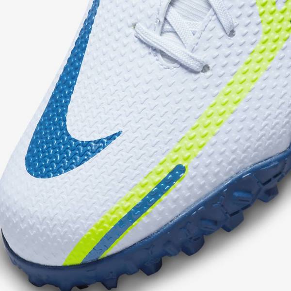 Nike Jr. Phantom GT2 Academy Dynamic Fit TF Older Turf Fußballschuhe Kinder Grau Hellblau Dunkelblau | NK486UAK