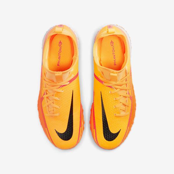 Nike Jr. Phantom GT2 Academy Dynamic Fit TF Older Turf Fußballschuhe Kinder Orange Hellrot Schwarz | NK618IDH