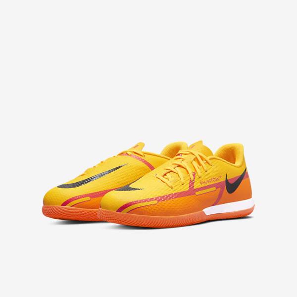 Nike Jr. Phantom GT2 Academy IC Older Indoor Court Fußballschuhe Kinder Orange Hellrot Schwarz | NK491CZU