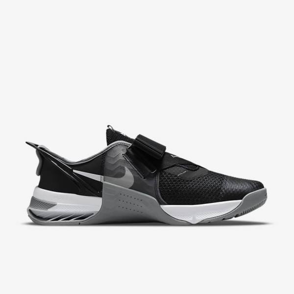 Nike Metcon 7 FlyEase Sportschuhe Damen Schwarz Grau Weiß Platin | NK960EDX