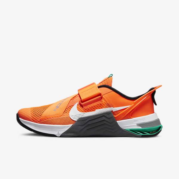 Nike Metcon 7 FlyEase Sportschuhe Herren Orange Dunkelgrau Türkis Weiß | NK582LMY