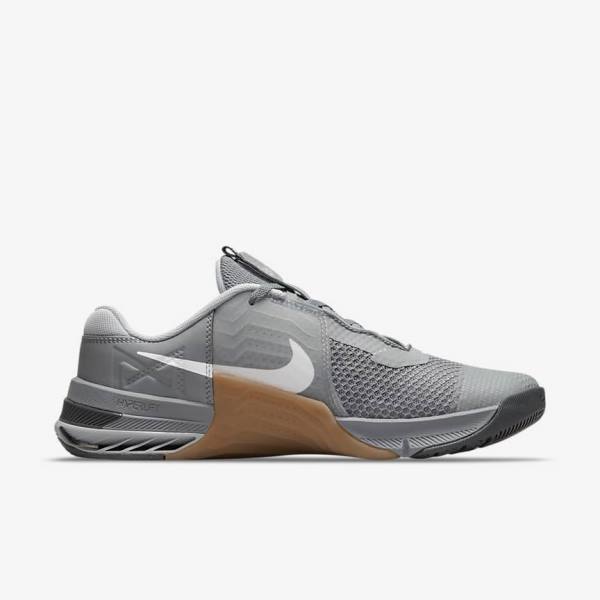 Nike Metcon 7 Sportschuhe Damen Grau Braun Dunkelgrau Weiß | NK981AEH