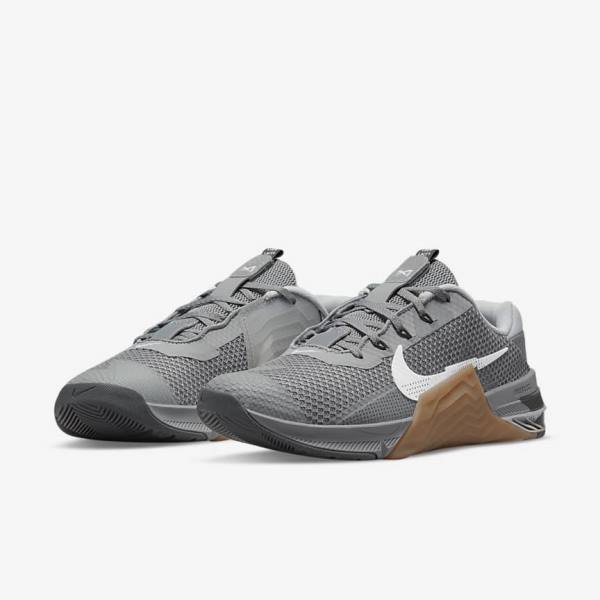 Nike Metcon 7 Sportschuhe Damen Grau Braun Dunkelgrau Weiß | NK981AEH