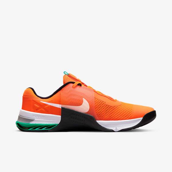 Nike Metcon 7 Sportschuhe Damen Orange Dunkelgrau Türkis Weiß | NK590DPJ