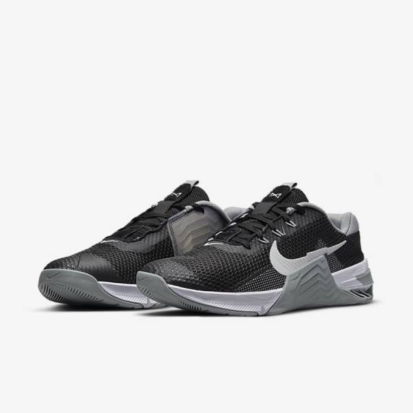 Nike Metcon 7 Sportschuhe Damen Schwarz Grau Weiß Platin | NK654DEA