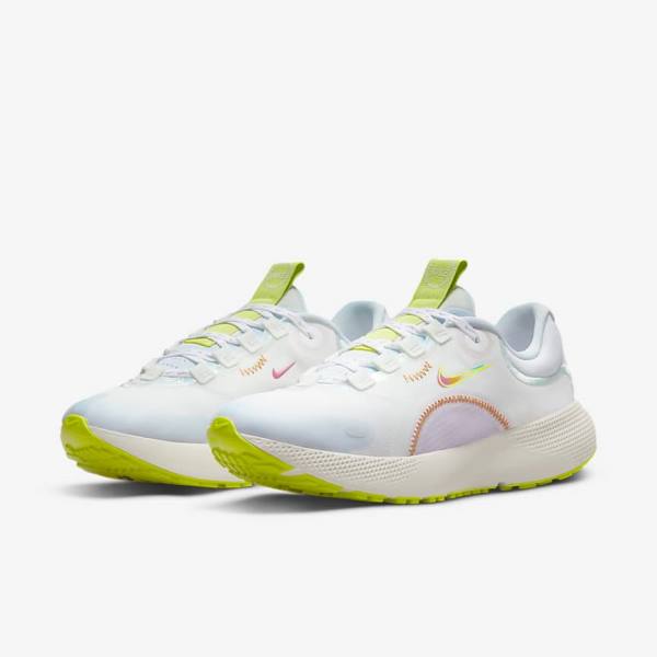 Nike React Escape Run Straßen Laufschuhe Damen Weiß Grün Mehrfarbig | NK750TKP