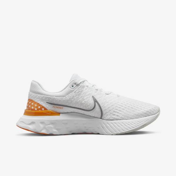 Nike React Infinity Run Flyknit 3 Straßen Laufschuhe Herren Weiß Grau | NK456OYD