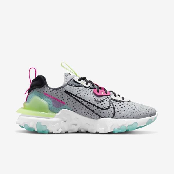 Nike React Vision Sneakers Damen Grau Rosa Schwarz | NK634YZN