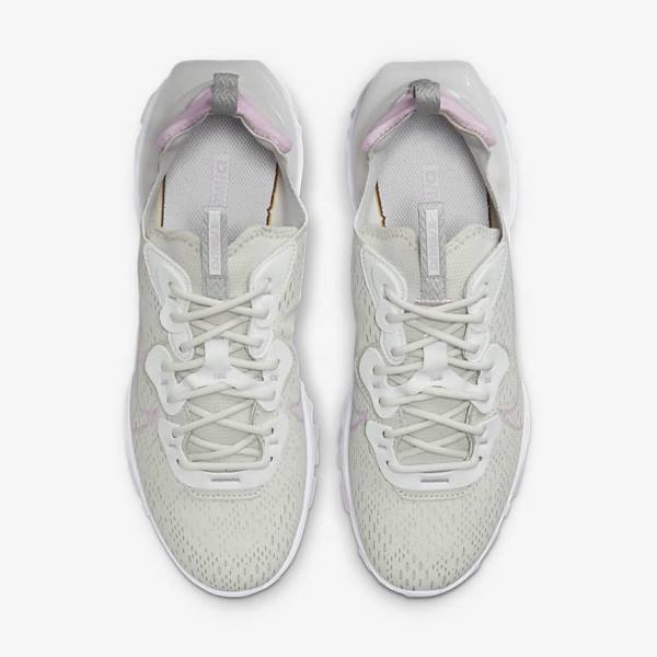 Nike React Vision Sneakers Damen Hellbeige Weiß Rosa | NK041VDT