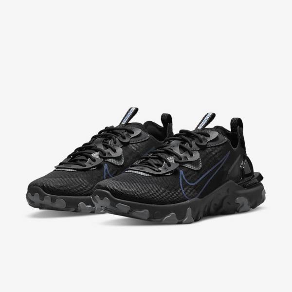 Nike React Vision Sneakers Herren Schwarz Dunkelgrau Königsblau | NK261LID