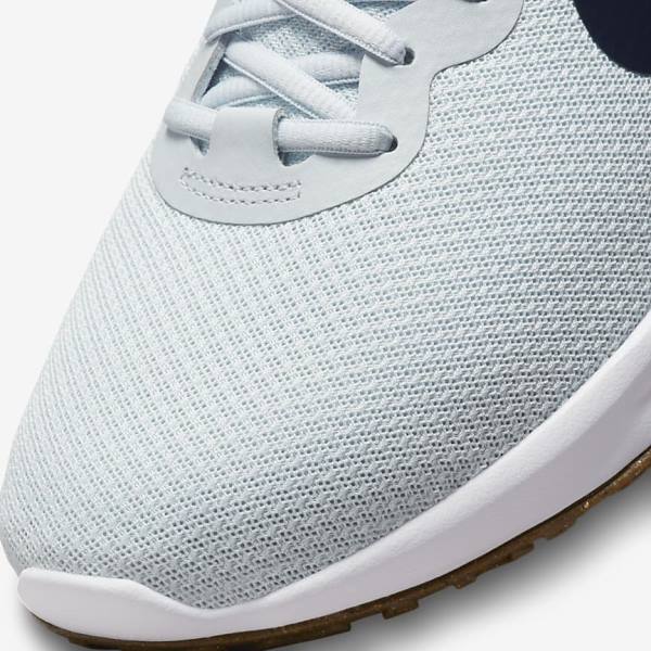 Nike Revolution 6 (Extra Weite) Laufschuhe Herren Platin Dunkelblau Blau | NK721POF