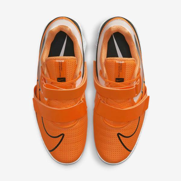 Nike Romaleos 4 Sportschuhe Damen Orange Weiß Schwarz | NK270AHC