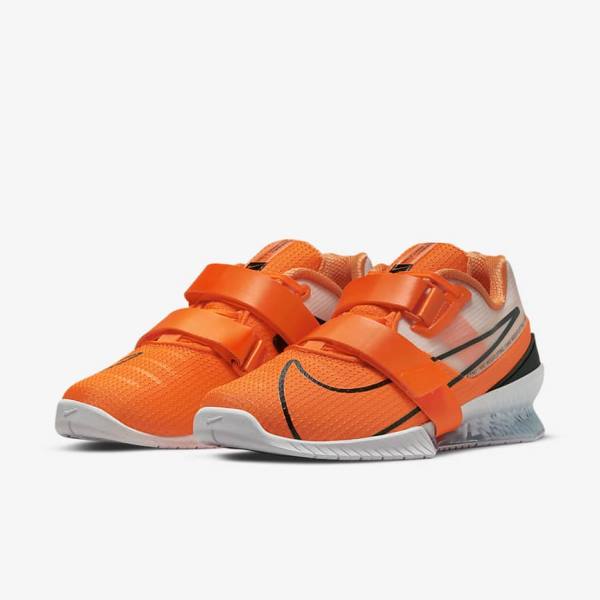 Nike Romaleos 4 Sportschuhe Herren Orange Weiß Schwarz | NK629DBM