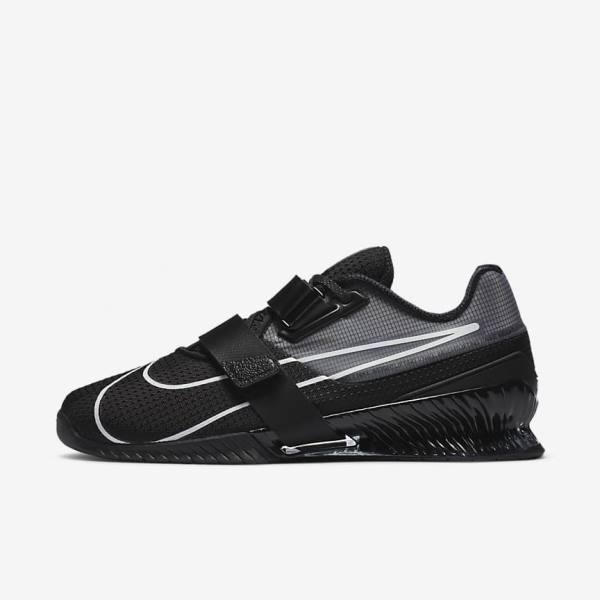 Nike Romaleos 4 Sportschuhe Herren Schwarz Weiß | NK306GUB