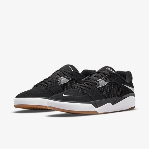 Nike SB Ishod Wair Skate Shoes Herren Schwarz Dunkelgrau Weiß | NK903QLP