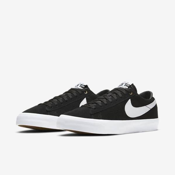 Nike SB Zoom Blazer Low Pro GT Skate Shoes Herren Schwarz Hellbraun Weiß | NK240BQG