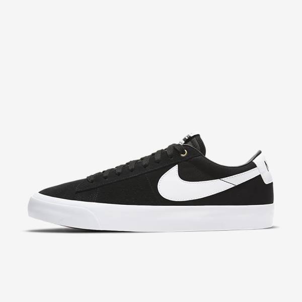 Nike SB Zoom Blazer Low Pro GT Sneakers Herren Schwarz Hellbraun Weiß | NK015ZQJ