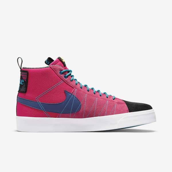 Nike SB Zoom Blazer Mid Premium Skate Shoes Herren Rosa Blau Königsblau Blau | NK604EMR