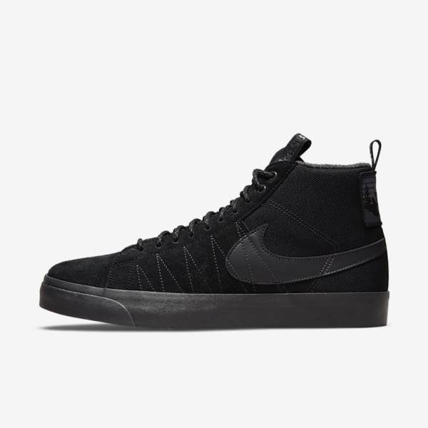 Nike SB Zoom Blazer Mid Premium Sneakers Herren Schwarz Dunkelgrau | NK103BRZ