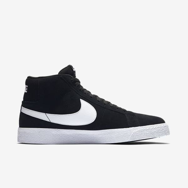 Nike SB Zoom Blazer Mid Sneakers Damen Schwarz Weiß | NK531NZE