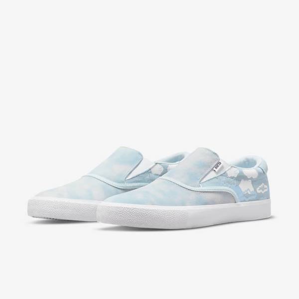 Nike SB Zoom Verona Slip x Rayssa Leal Skate Shoes Kinder Blau Weiß Blau | NK189NSV