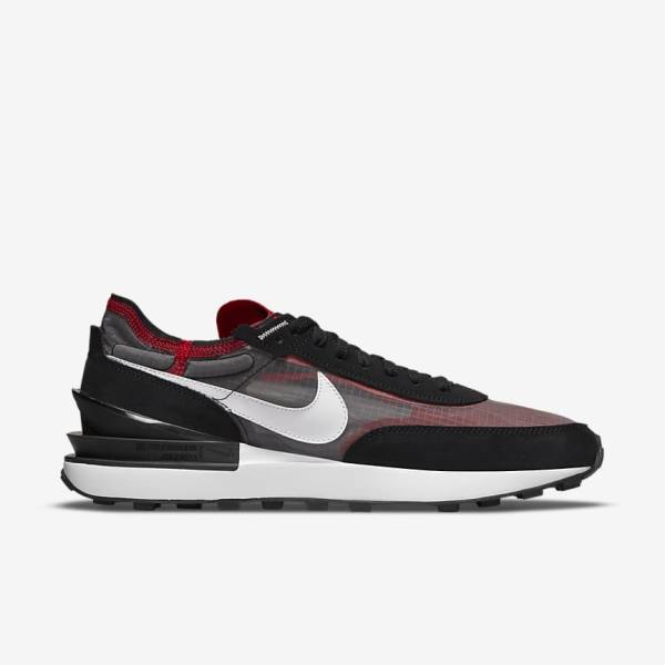 Nike Waffle One SE Sneakers Herren Schwarz Rot Weiß | NK086YHV